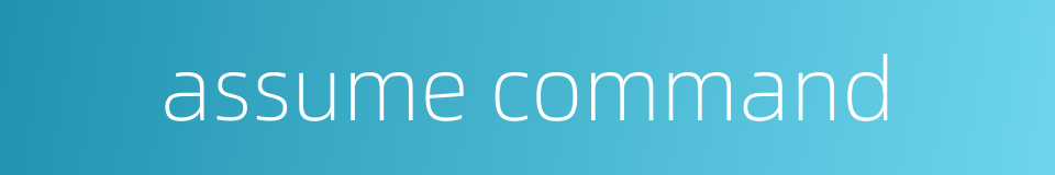 assume command的同义词