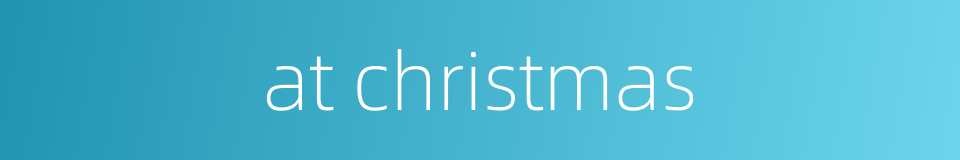 at christmas的同义词
