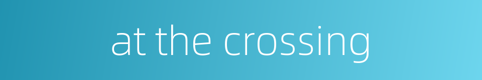 at the crossing的同义词
