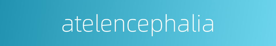 atelencephalia的同义词