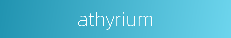 athyrium的同义词