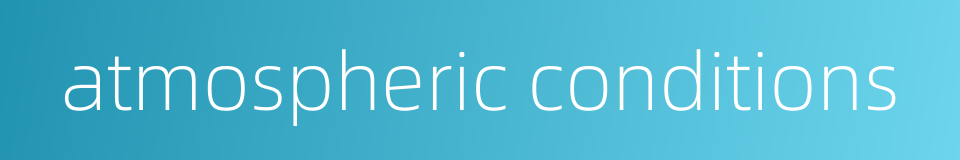 atmospheric conditions的同义词
