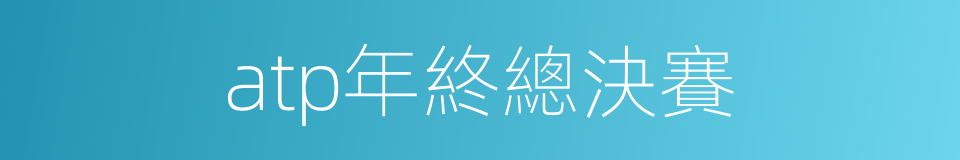 atp年終總決賽的同義詞