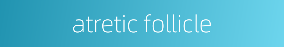 atretic follicle的同义词