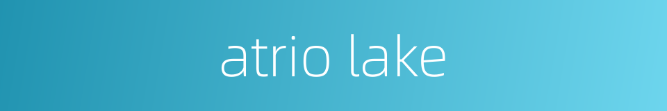 atrio lake的同义词