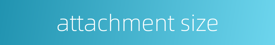 attachment size的同义词