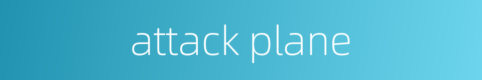 attack plane的同义词