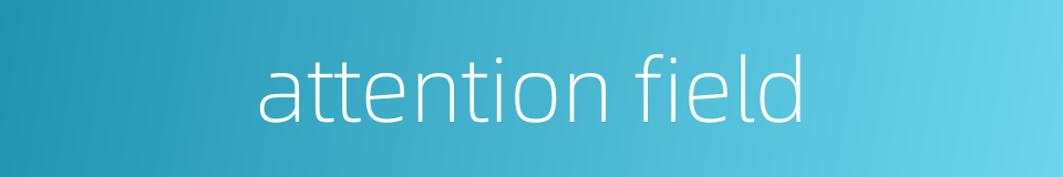 attention field的同义词
