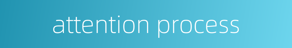 attention process的同义词