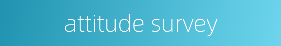 attitude survey的同义词