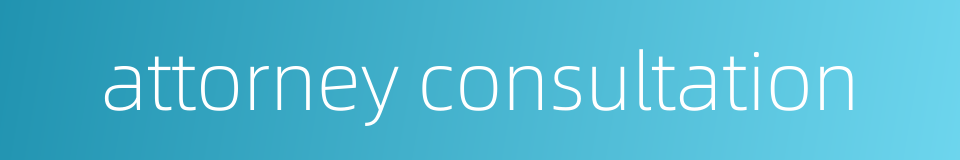 attorney consultation的同义词