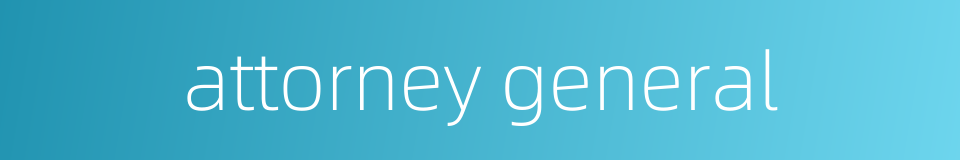 attorney general的同义词