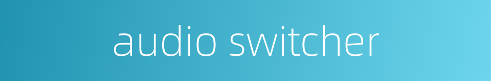 audio switcher的同义词