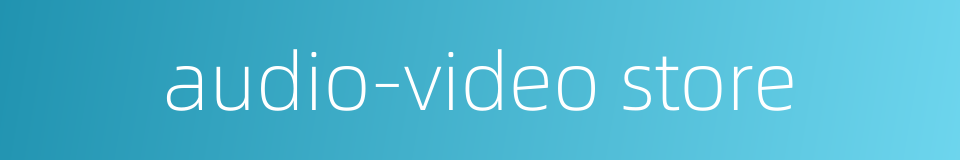 audio-video store的同义词