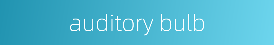 auditory bulb的同义词