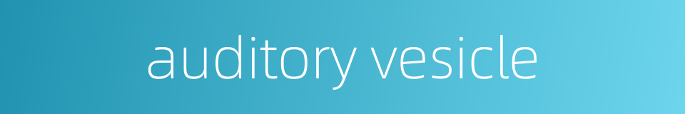 auditory vesicle的同义词