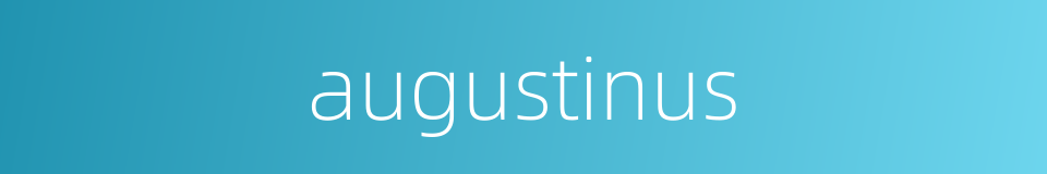 augustinus的意思