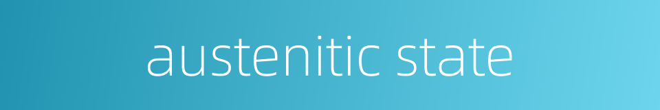 austenitic state的同义词
