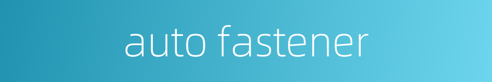auto fastener的同义词