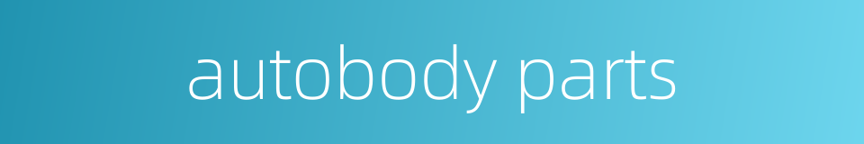 autobody parts的同义词