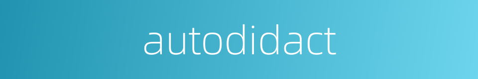 autodidact的同义词
