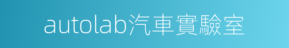 autolab汽車實驗室的同義詞