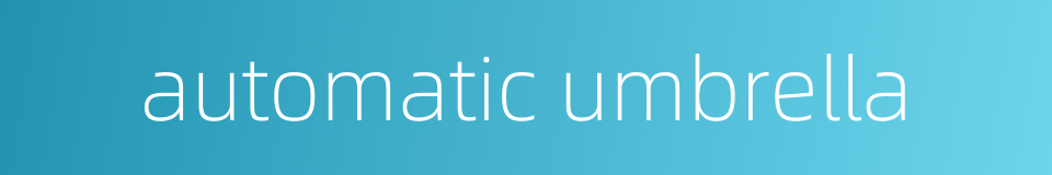 automatic umbrella的同义词