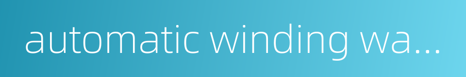 automatic winding watch的同义词