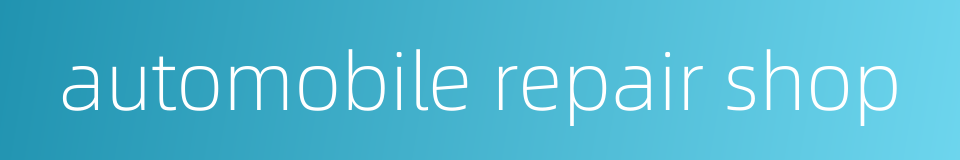 automobile repair shop的同义词