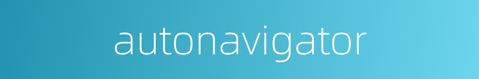autonavigator的同义词