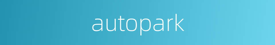 autopark的同义词