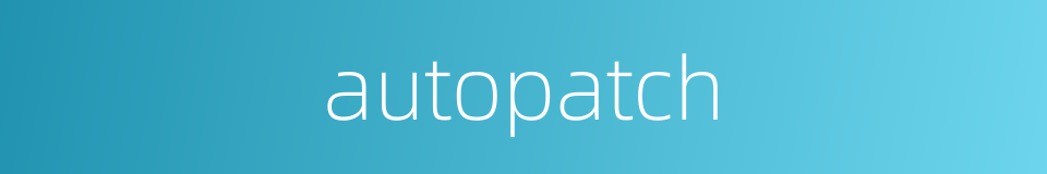 autopatch的同义词