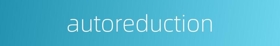 autoreduction的同义词