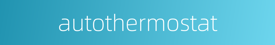 autothermostat的同义词