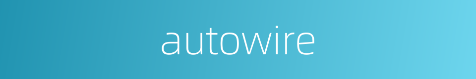 autowire的同义词