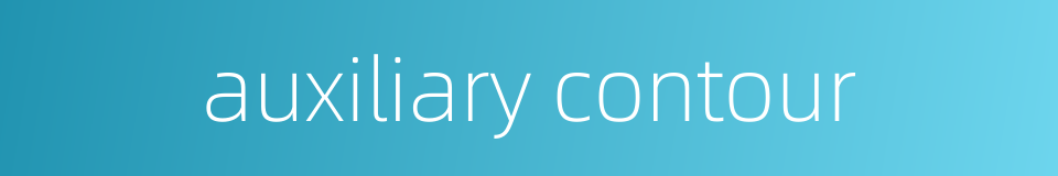 auxiliary contour的同义词