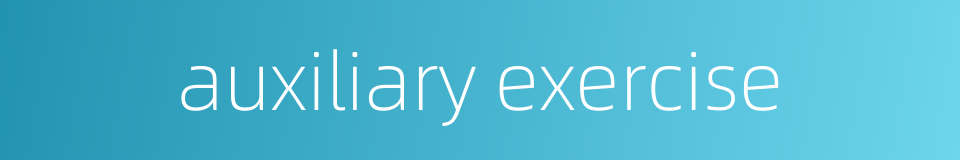 auxiliary exercise的同义词