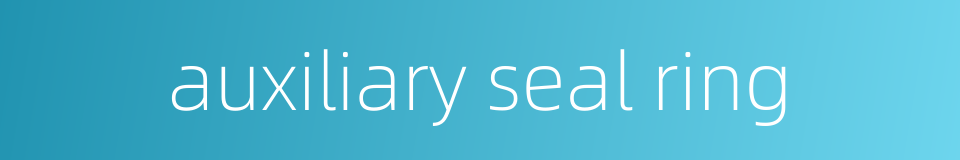 auxiliary seal ring的同义词