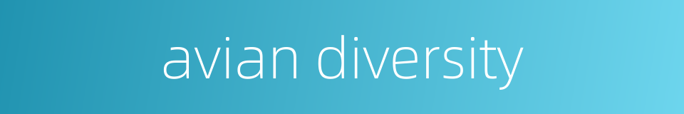 avian diversity的同义词