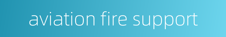 aviation fire support的同义词