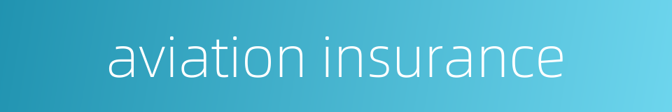 aviation insurance的同义词