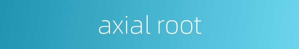 axial root的同义词