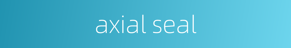 axial seal的同义词