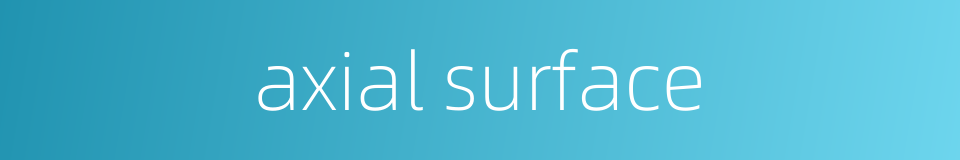axial surface的同义词