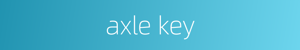 axle key的同义词