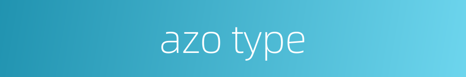 azo type的同义词