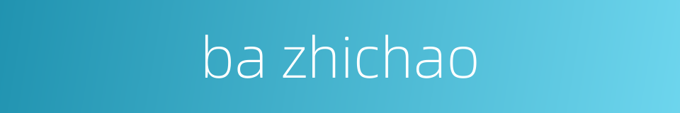 ba zhichao的同义词