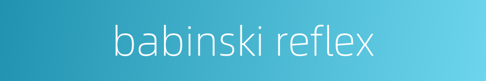 babinski reflex的同义词