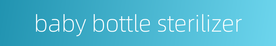 baby bottle sterilizer的同义词