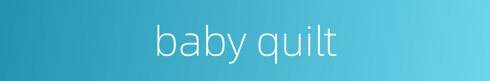 baby quilt的同义词